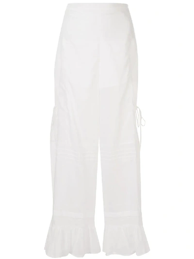 Shop Sir Harper Split Trousers In White