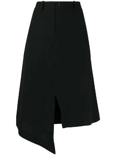 Shop Maison Margiela Asymmetric Hemline Skirt In Black