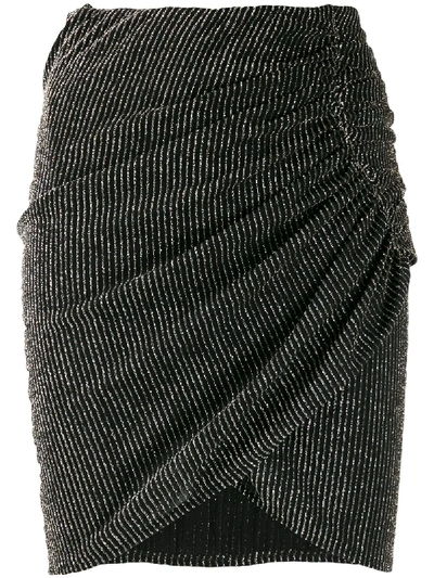 Shop Iro Tacite Striped Mini Skirt In Black