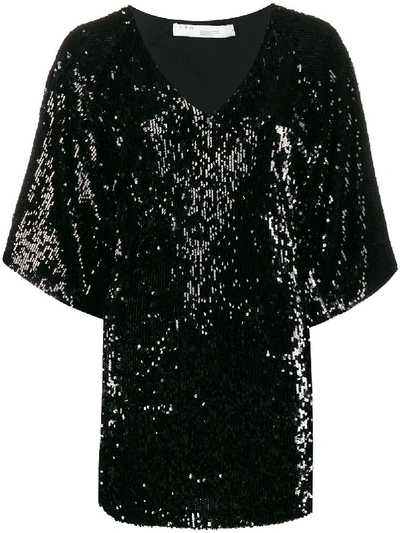 Shop Iro Minia Sequinned Mini Dress In Black