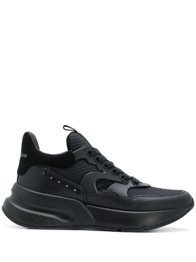 Shop Alexander Mcqueen Flatform Sole Sneakers In Black