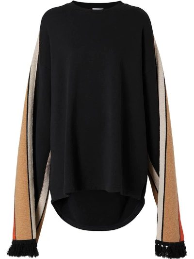 Shop Burberry Scarf Detail Top In Black