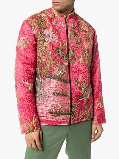 Shop By Walid One Of A Kind Floral Jacket In Red