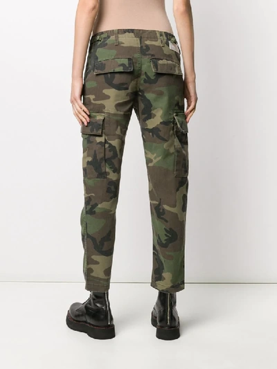 Shop Re/done Straight-leg Camouflage Cargo Pants In Green