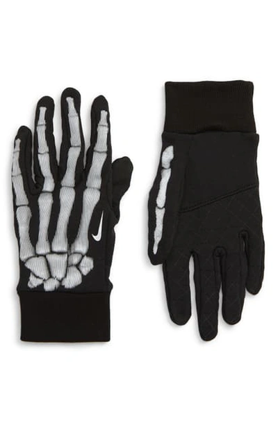 Nike Skeleton Crew Sphere Reflective Touchscreen Running Gloves In  Black/white/silver | ModeSens