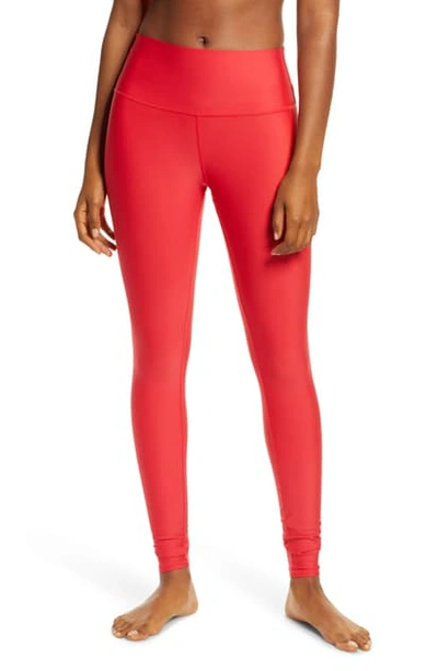 Shop Alo Yoga Airlift High Waist Leggings In Scarlet