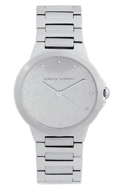 Shop Rebecca Minkoff Cali Bracelet Watch, 34mm In Silver