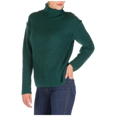 Shop Tory Burch Women's Jumper Sweater Turtle Neck In Green