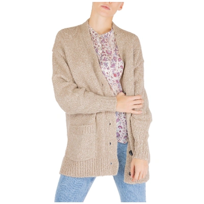 Shop Isabel Marant Étoile Women's Cardigan Sweater Scott In Beige