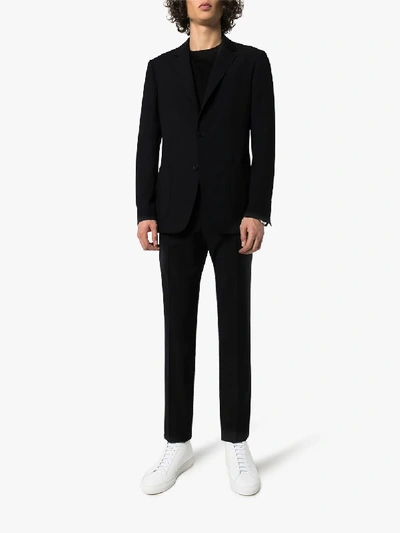 Shop Z Zegna Wash And Go Two-piece Wool Suit In Blue