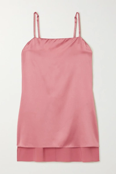 Shop Brunello Cucinelli Stretch-silk Satin Camisole In Blush