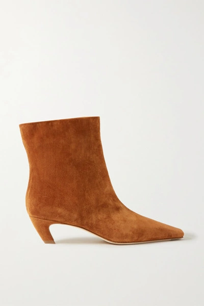 Shop Khaite Arizona Suede Ankle Boots In Light Brown