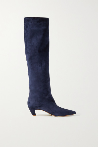 navy knee boots