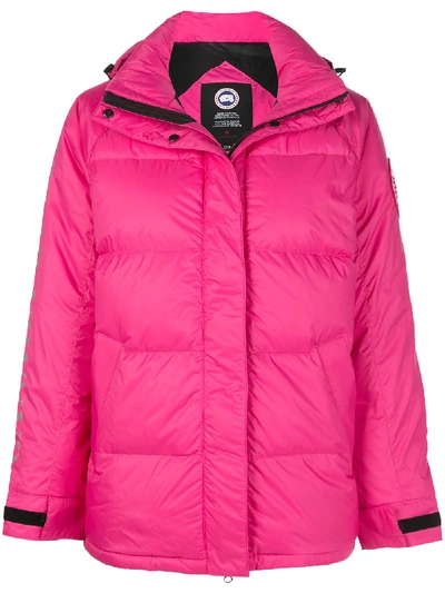 Shop Canada Goose Approach Hooded Puffer Jacket In Pink