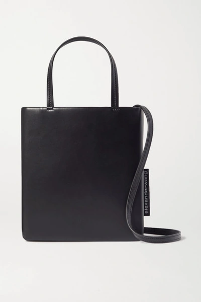 Shop Alexander Wang She.e.o Mini Leather Tote In Black