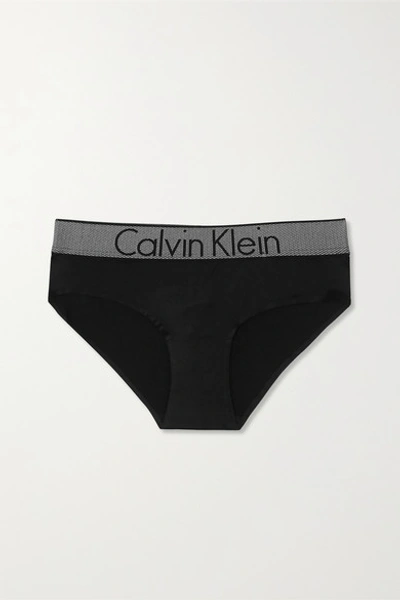 Shop Calvin Klein Underwear Stretch-jersey Briefs In Black