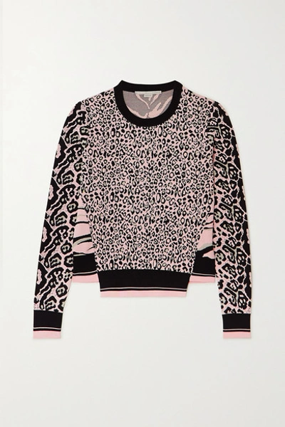 Shop Stella Mccartney Jacquard-knit Sweater In Black