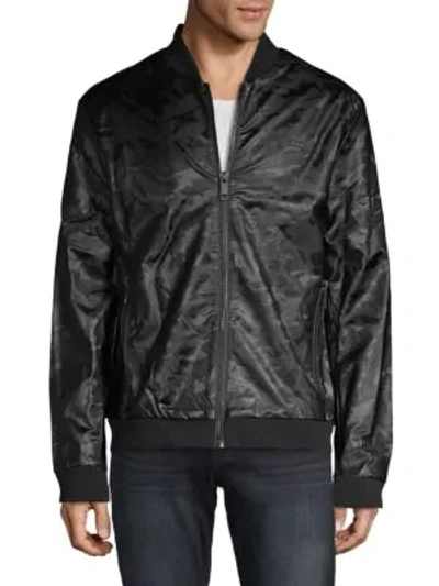 Shop Antony Morato Men's Camouflage-print Bomber Jacket In Black