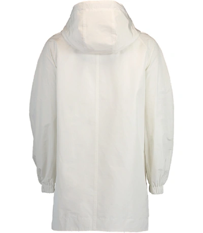 Shop Brunello Cucinelli Hooded Taffeta Jacket In Chalk