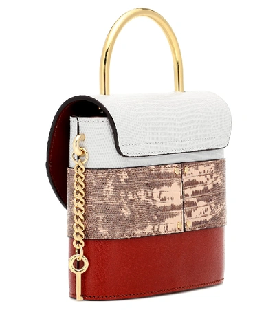 Shop Chloé Aby Lock Small Leather Shoulder Bag In Multicoloured