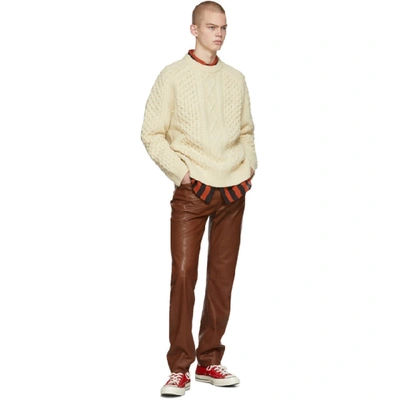Levi's Levis Vintage Clothing Off-white Wool Aran Sweater In Creme ...