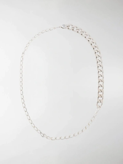 Shop Maison Margiela Chain Link Necklace In Silver