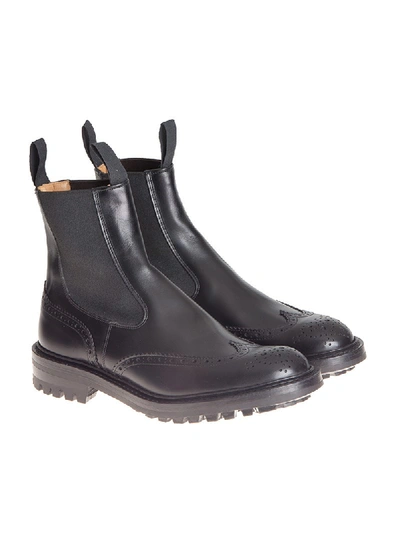 Shop Tricker's Henry Leather Ankle Boots In Black