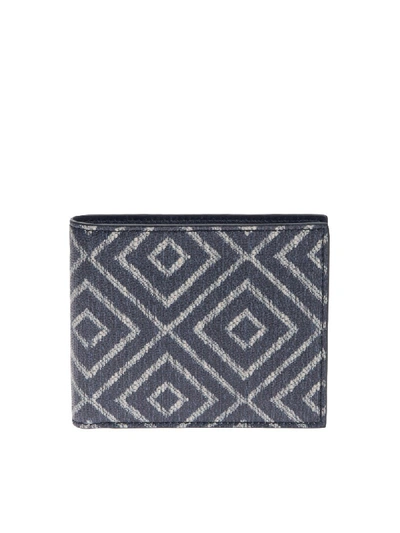 Shop Ferragamo Leather Wallet In Blue