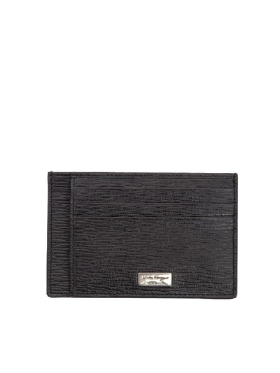Shop Ferragamo Leather Card Holder In Brown