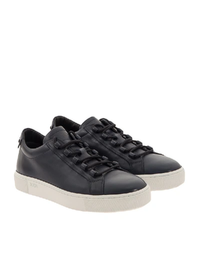 Shop Tod's Blue Leather Sneakers
