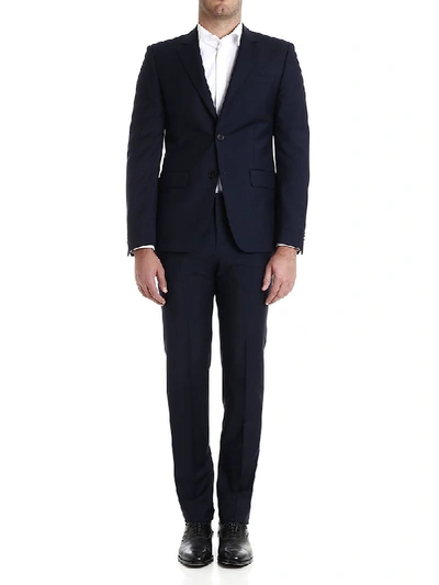 Shop Givenchy Wool And Mohair Suit In Blue