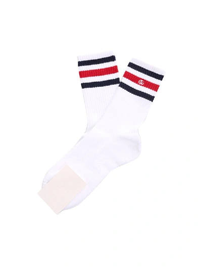 Shop Gucci White Socks With Logo