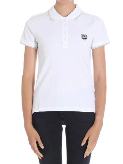 Shop Kenzo White Tiger Polo