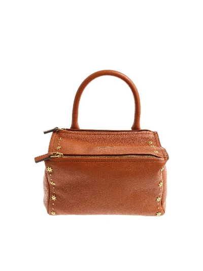 Shop Givenchy Pandora Small Bag With Studs In Brown