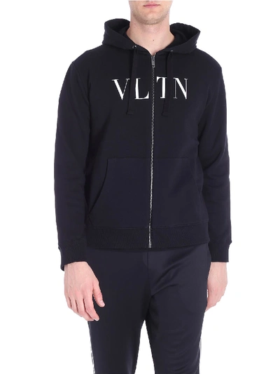 Shop Valentino Black Vltn Sweatshirt