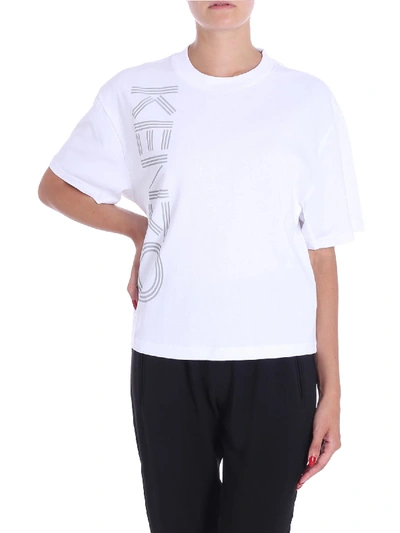 Shop Kenzo White Boxy Logo T-shirt