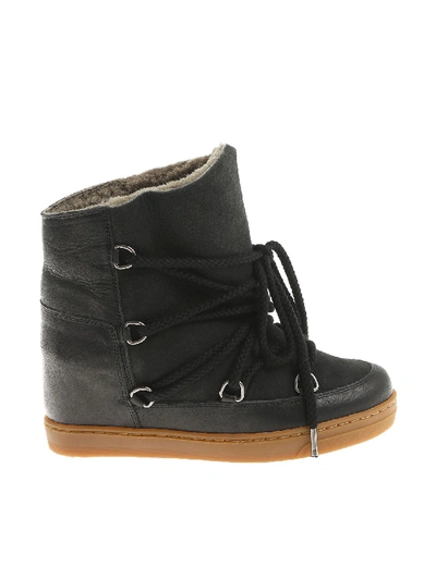 Shop Isabel Marant Black Nowles Ankle Boots