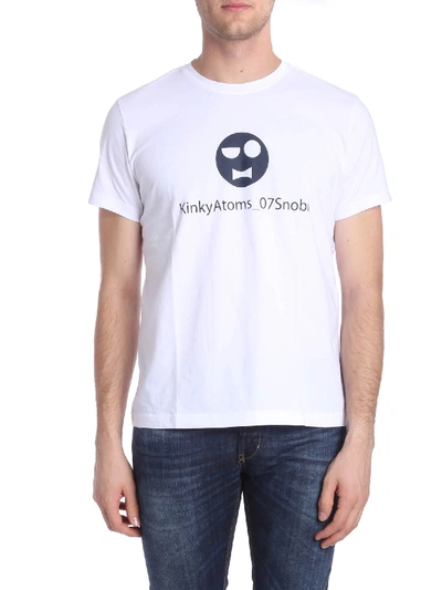 Shop Aspesi White Crewneck T-shirt With Print