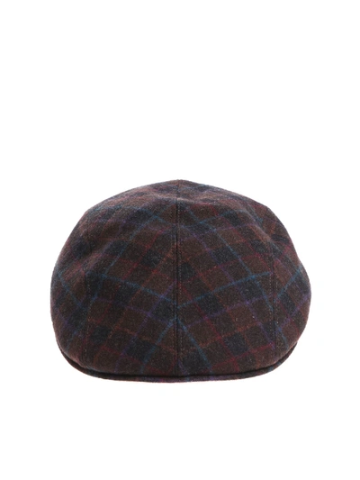 Shop Altea Black And Brown Beret With Multicolor Details