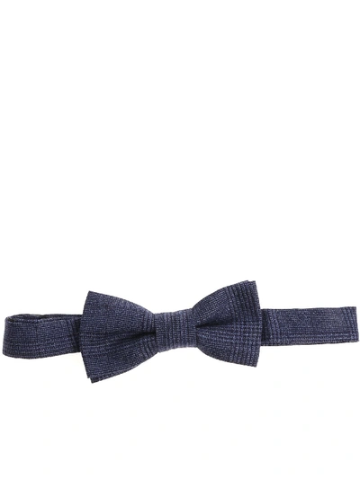 Shop Altea Blue Bow Tie With Checked Pattern