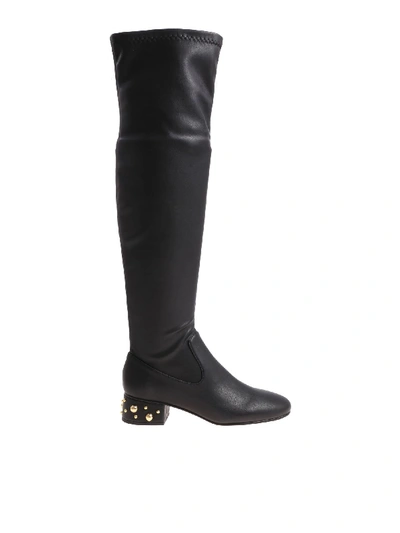 Shop See By Chloé Black Boots With Golden Studs