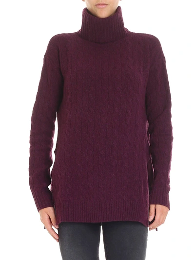 Shop Polo Ralph Lauren Purple Flared Turtleneck