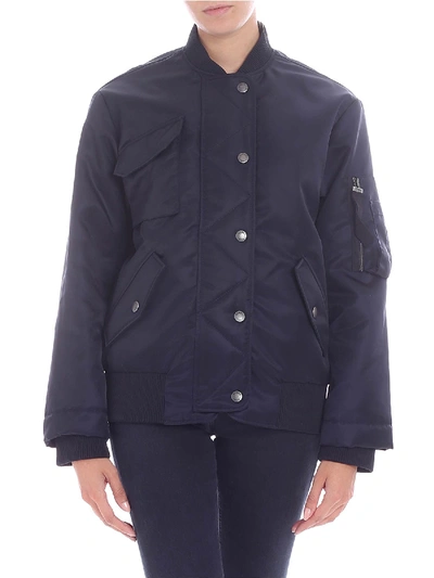Shop Kenzo Blue Overfit Bomber Jacket