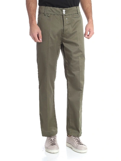 Shop Vivienne Westwood Anglomania "chaos" Army Green Trousers