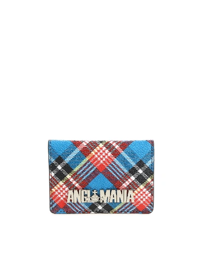 Shop Vivienne Westwood Anglomania "shuka" Card Holders With Tartan Print In Blue