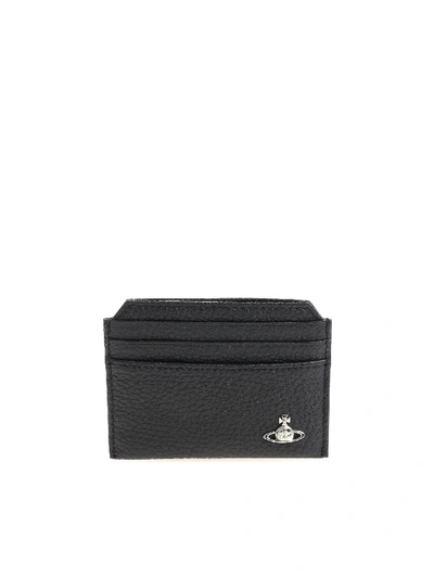 Shop Vivienne Westwood "milano Slim" Black Card Holders With Logo