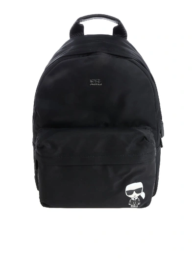 Shop Karl Lagerfeld "k/ikonik" Black Backpack