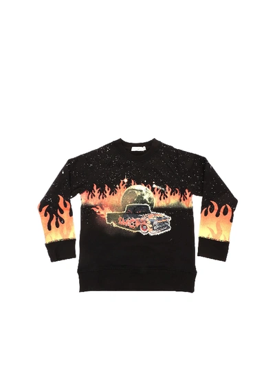 Shop Stella Mccartney Black Car Print Sweatshirt