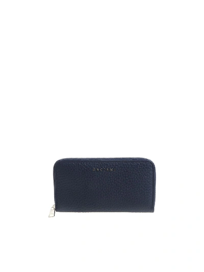Shop Orciani Blue Wallet With Logo