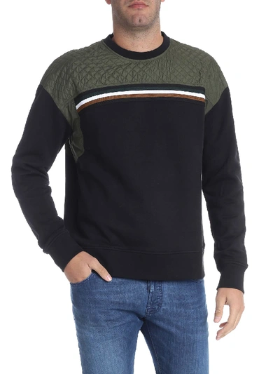 Shop N°21 Black Sweatshirt With Green Padded Details